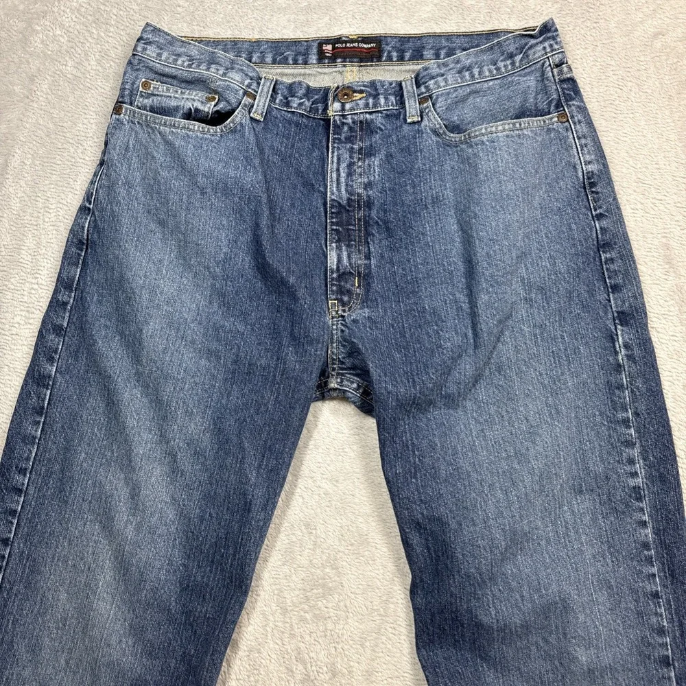 Polo Jeans Co Lauren Woodrow Jeans Men 36X32 (Fits 37X32) Blue Relaxed Straight